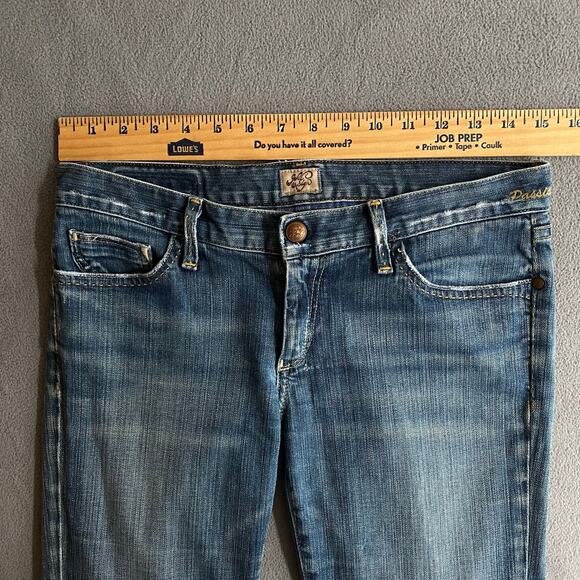Vintage Y2K 00s Gold Sign Passion Low Rise Bootcut Flare Jean 28 Blue USA Made - Picture 8 of 16